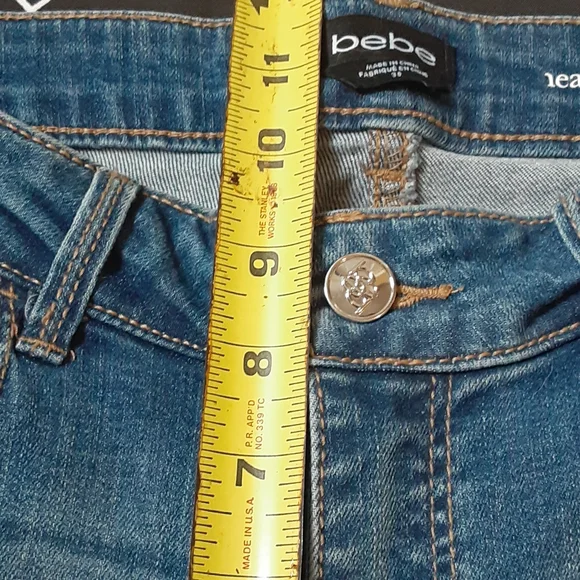 BEBE HEARTBREAKER ANKLE SKINNY JEANS, SIZE 30 - Picture 7 of 14
